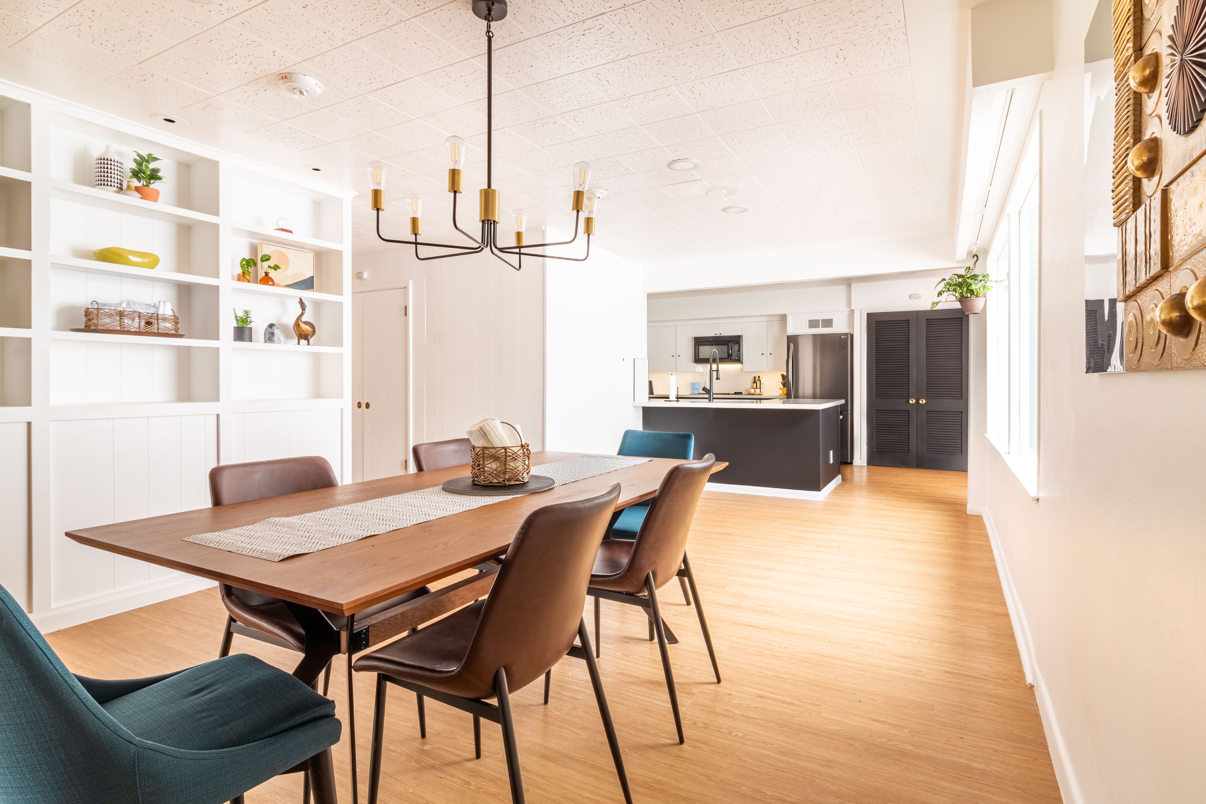 The warm, home-like dining room at Timeless Care Homes