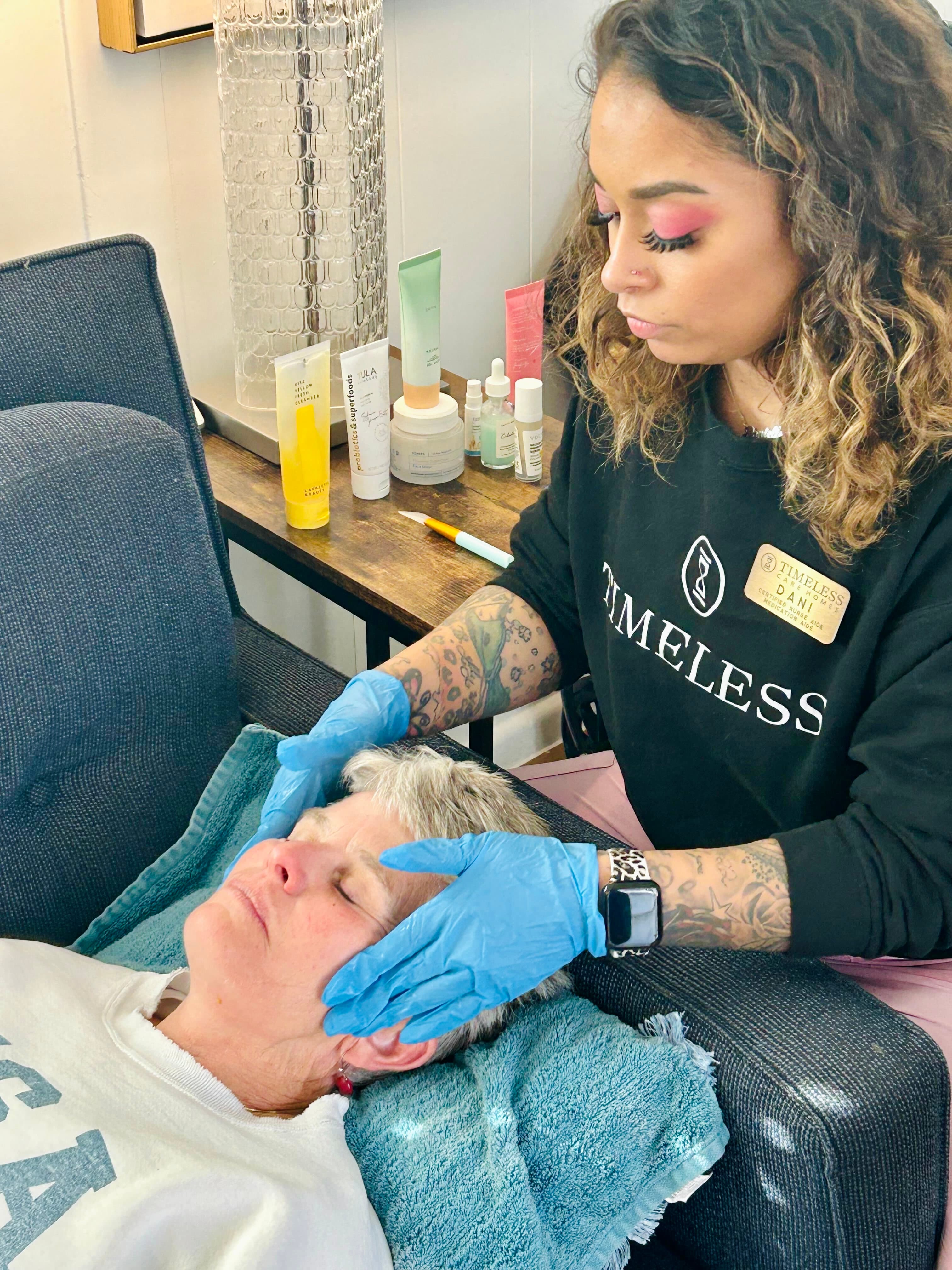 Residents engaged in activities at Timeless Care Homes